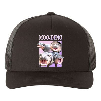 Purple Moo Deng Meme Hippo Funny Yupoong Adult 5-Panel Trucker Hat