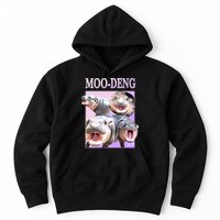 Purple Moo Deng Meme Hippo Funny Hoodie