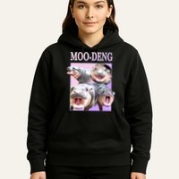 Purple Moo Deng Meme Hippo Funny Hoodie