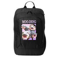 Purple Moo Deng Meme Hippo Funny City Backpack