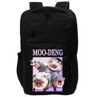 Purple Moo Deng Meme Hippo Funny Impact Tech Backpack