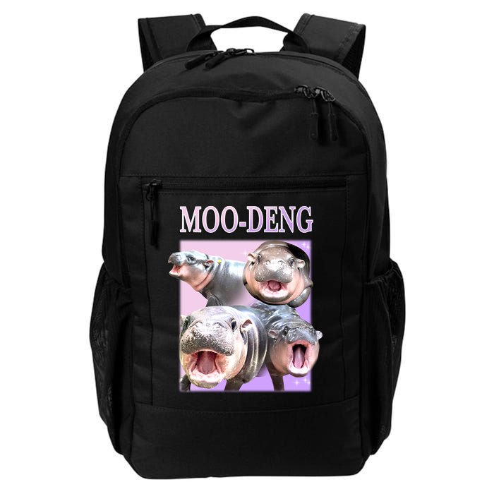 Purple Moo Deng Meme Hippo Funny Backpack