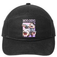 Purple Moo Deng Meme Hippo Funny 7-Panel Snapback Hat