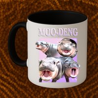 Purple Moo Deng Meme Hippo Funny Mug