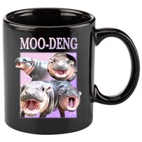 Purple Moo Deng Meme Hippo Funny 11oz C Handle Ceramic Mug