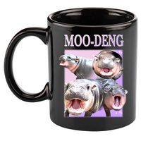 Purple Moo Deng Meme Hippo Funny 11oz C Handle Ceramic Mug