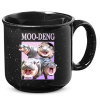 Purple Moo Deng Meme Hippo Funny 15oz Campfire Ceramic Mug
