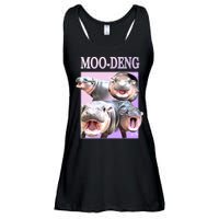Purple Moo Deng Meme Hippo Funny Ladies Essential Flowy Tank