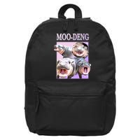 Purple Moo Deng Meme Hippo Funny 16 in Basic Backpack