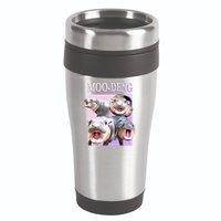 Purple Moo Deng Meme Hippo Funny 16oz Travel Tumbler
