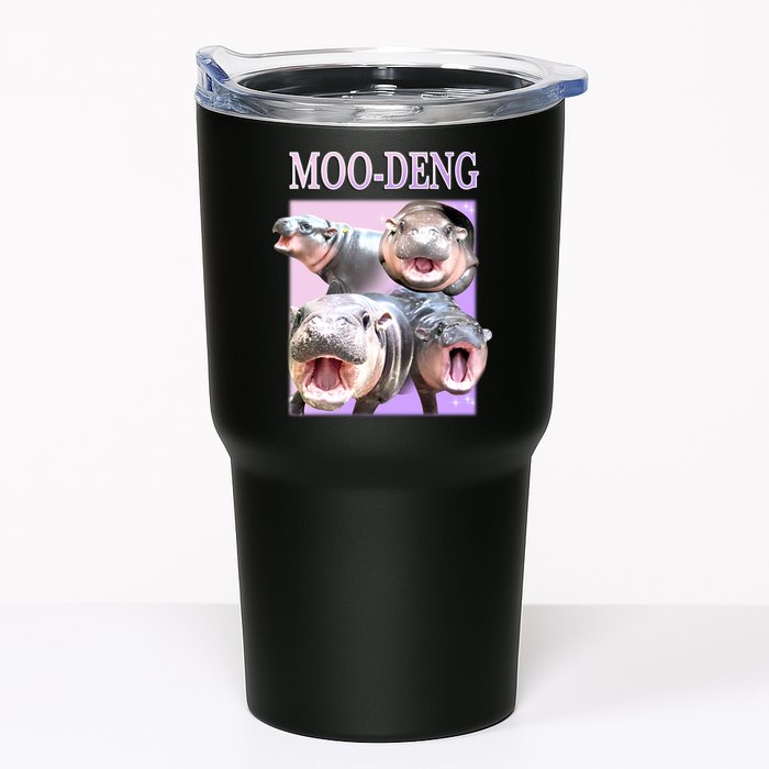 Purple Moo Deng Meme Hippo Funny Tumbler