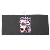 Purple Moo Deng Meme Hippo Funny Large Microfiber Waffle Golf Towel
