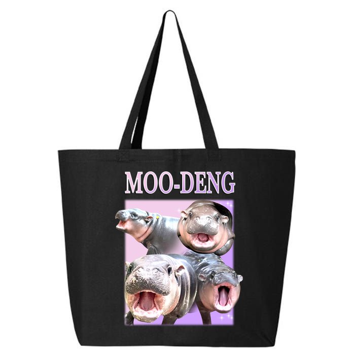Purple Moo Deng Meme Hippo Funny 25L Jumbo Tote