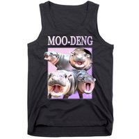 Purple Moo Deng Meme Hippo Funny Tank Top