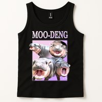 Purple Moo Deng Meme Hippo Funny Tank Top
