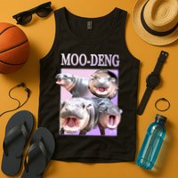 Purple Moo Deng Meme Hippo Funny Tank Top
