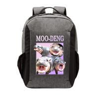 Purple Moo Deng Meme Hippo Funny Vector Backpack