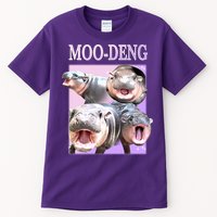 Purple Moo Deng Meme Hippo Funny Tall T-Shirt