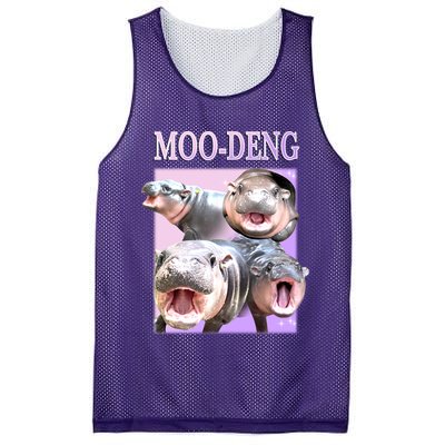 Purple Moo Deng Meme Hippo Funny Mesh Reversible Basketball Jersey Tank