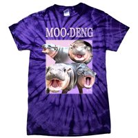 Purple Moo Deng Meme Hippo Funny Tie-Dye T-Shirt