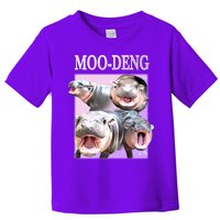 Purple Moo Deng Meme Hippo Funny Toddler T-Shirt