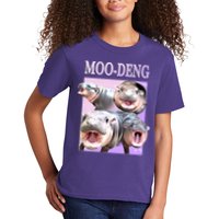 Purple Moo Deng Meme Hippo Funny Kids T-Shirt