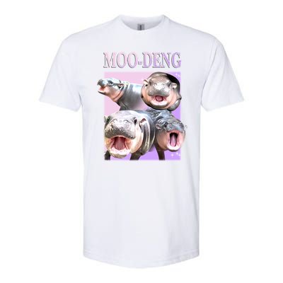 Purple Moo Deng Meme Hippo Funny Softstyle® CVC T-Shirt