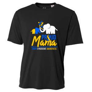 Proud Mama Down Syndrome Awareness Day Cute Elephant Gift Cooling Performance Crew T-Shirt