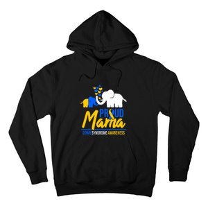 Proud Mama Down Syndrome Awareness Day Cute Elephant Gift Hoodie