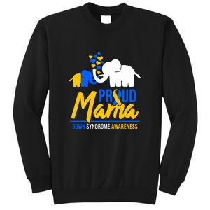 Proud Mama Down Syndrome Awareness Day Cute Elephant Gift Sweatshirt