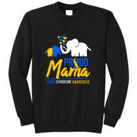 Proud Mama Down Syndrome Awareness Day Cute Elephant Gift Sweatshirt