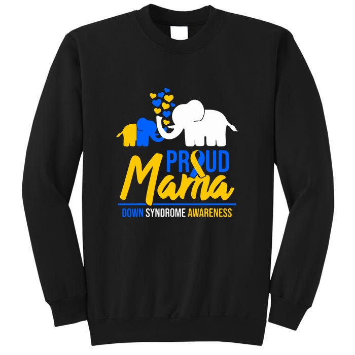 Proud Mama Down Syndrome Awareness Day Cute Elephant Gift Sweatshirt