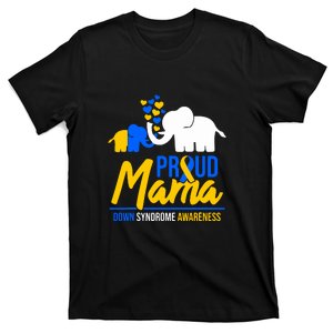 Proud Mama Down Syndrome Awareness Day Cute Elephant Gift T-Shirt