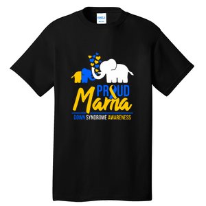 Proud Mama Down Syndrome Awareness Day Cute Elephant Gift Tall T-Shirt