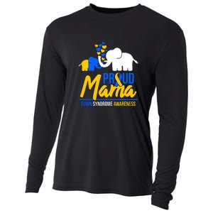 Proud Mama Down Syndrome Awareness Day Cute Elephant Gift Cooling Performance Long Sleeve Crew