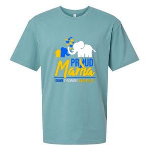 Proud Mama Down Syndrome Awareness Day Cute Elephant Gift Sueded Cloud Jersey T-Shirt