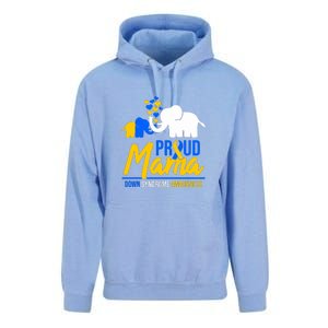 Proud Mama Down Syndrome Awareness Day Cute Elephant Gift Unisex Surf Hoodie