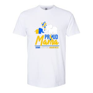 Proud Mama Down Syndrome Awareness Day Cute Elephant Gift Softstyle CVC T-Shirt