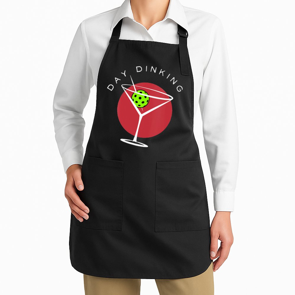 Pickleball Martini Day Drinking Athlete Coach Sports Lover Apron