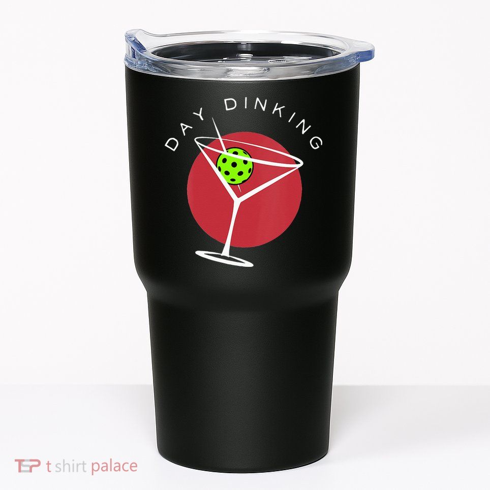 Pickleball Martini Day Drinking Athlete Coach Sports Lover Tumbler