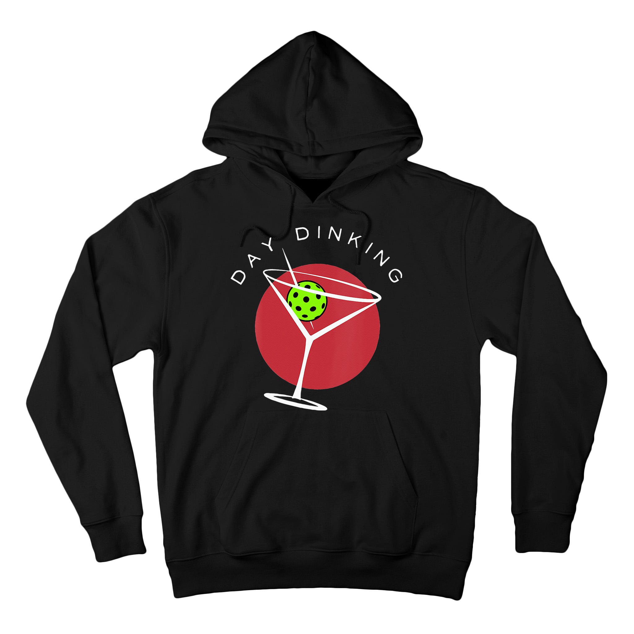 Pickleball Martini Day Drinking Athlete Coach Sports Lover Tall Hoodie