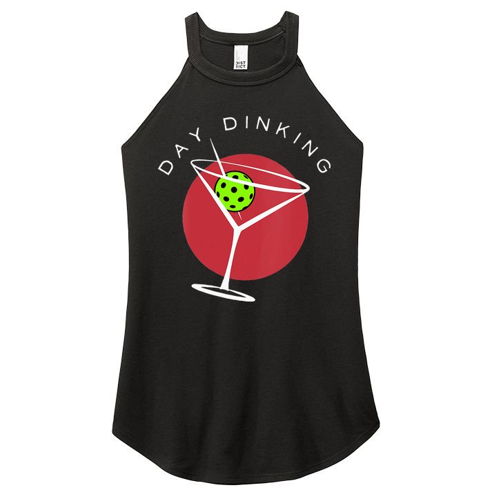 Pickleball Martini Day Drinking Athlete Coach Sports Lover Women's Perfect Tri Rocker Tank