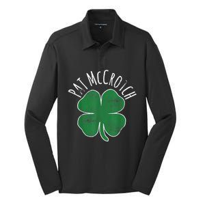 PAT McCROTCH Dirty Adult Irish ST PATRICKS DAY Gift Silk Touch Performance Long Sleeve Polo