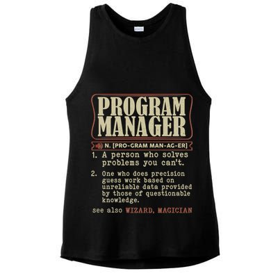 Program Manager Definition Ladies PosiCharge Tri-Blend Wicking Tank