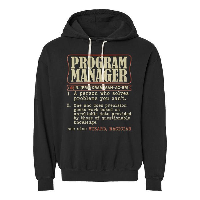 Program Manager Definition Garment-Dyed Fleece Hoodie