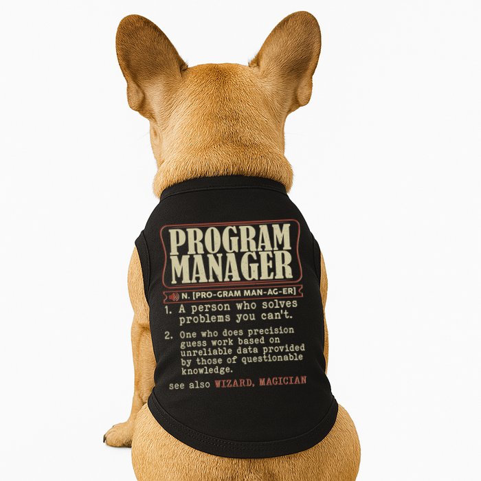 Program Manager Definition Doggie Tank