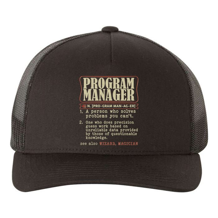 Program Manager Definition Yupoong Adult 5-Panel Trucker Hat