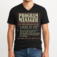 Program Manager Definition V-Neck T-Shirt