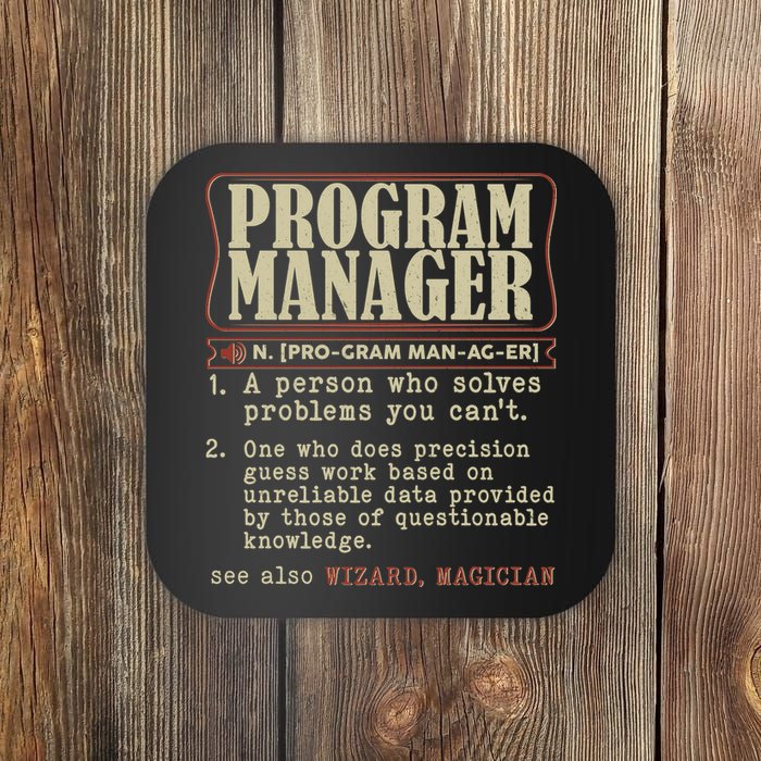 Program Manager Definition Coaster