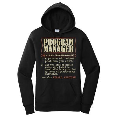 Program Manager Definition Women's Pullover Hoodie